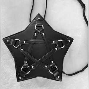 Black Star-Shaped Women's Bag